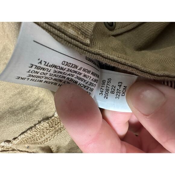 Duluth Trading Flex Fire Hose Slim Leg Cargo Pants Tan 18x29 Curvesetter Waist - Picture 6 of 14